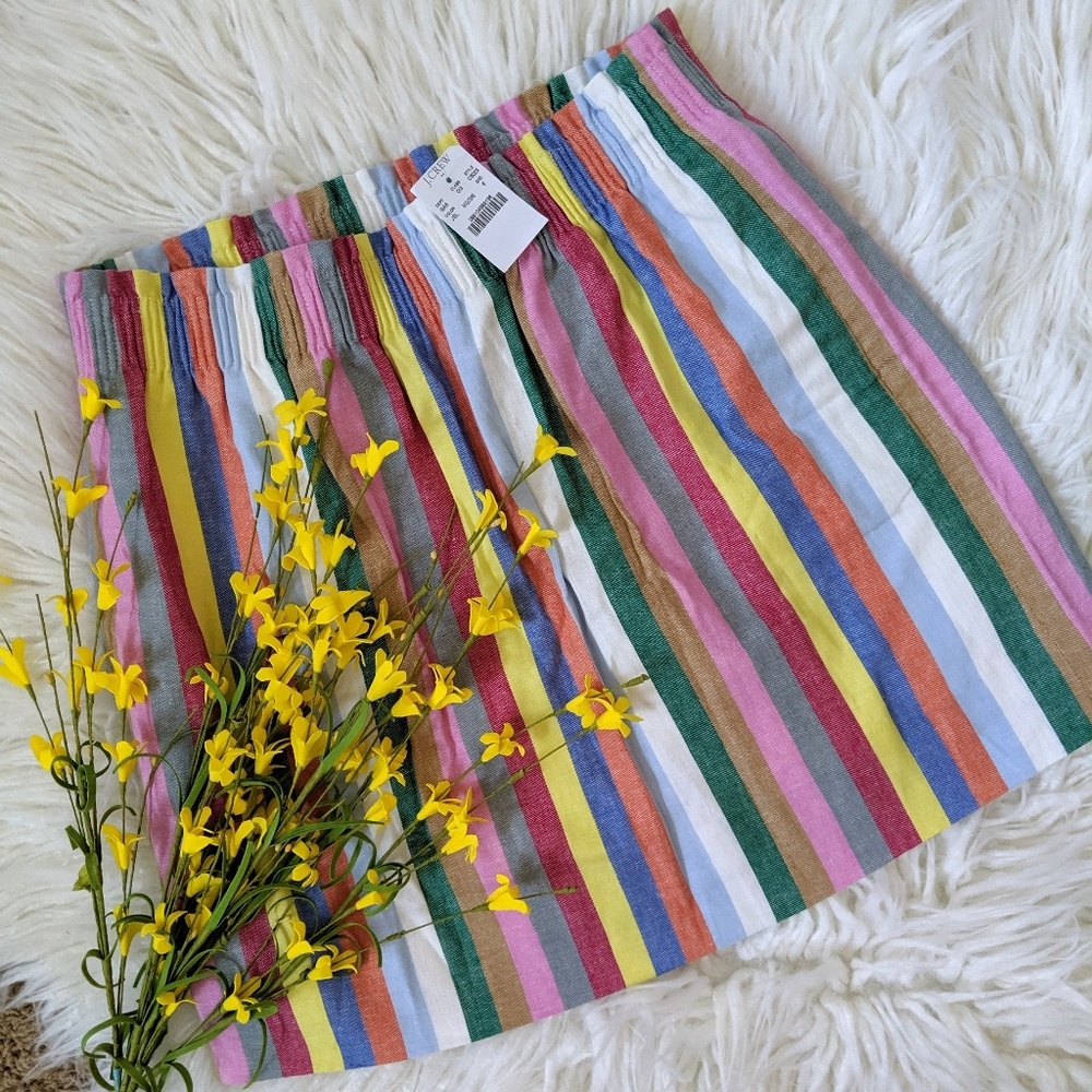 J. Crew linen cotton sidewalk skirt- tag has been removed, but never worn.